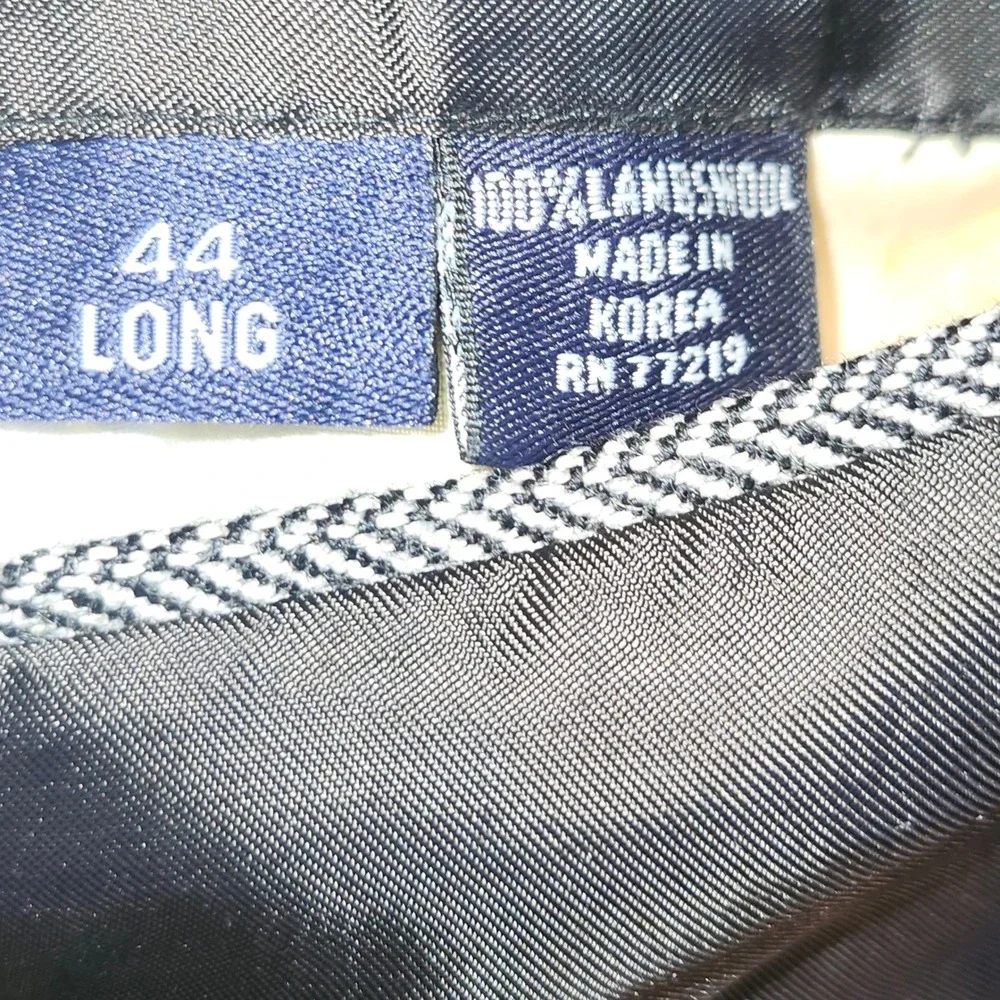 Botany 500 Mens Grey Herringbone‎ Lambswool Blazer Sport Coat 44 Long 44L